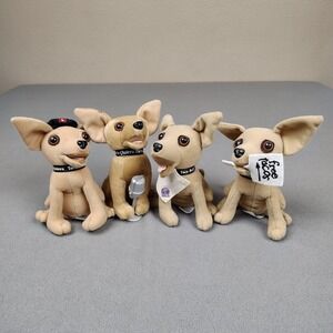 Vintage Taco Bell Chihuahua Dogs Lot Of 4 Talking Singing Collectible ~3 Working